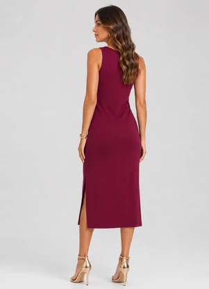 Select - Vestido Midi Feminino Vermelho - SELECT