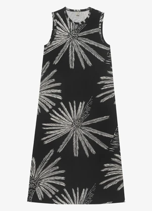 Rovitex - Vestido Midi Feminino Viscotorcion Preto - ROVITEX