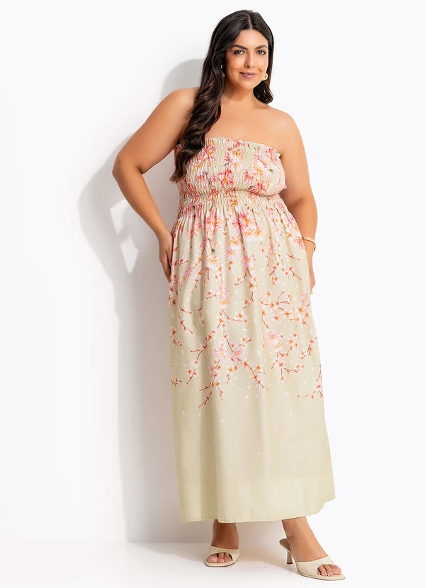 Farm - Vestido Midi Flor de Cerejeira Verde 8