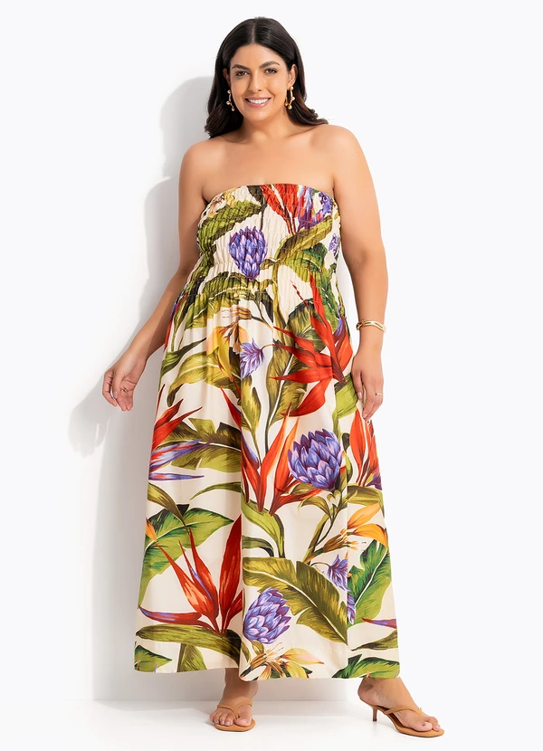 Farm - Vestido Midi Florarte Bege 10