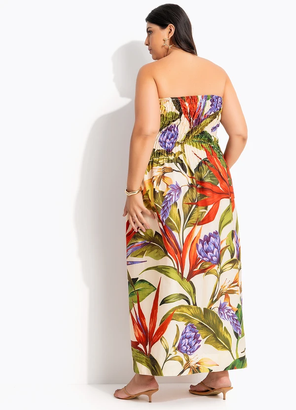 Farm - Vestido Midi Florarte Bege 9