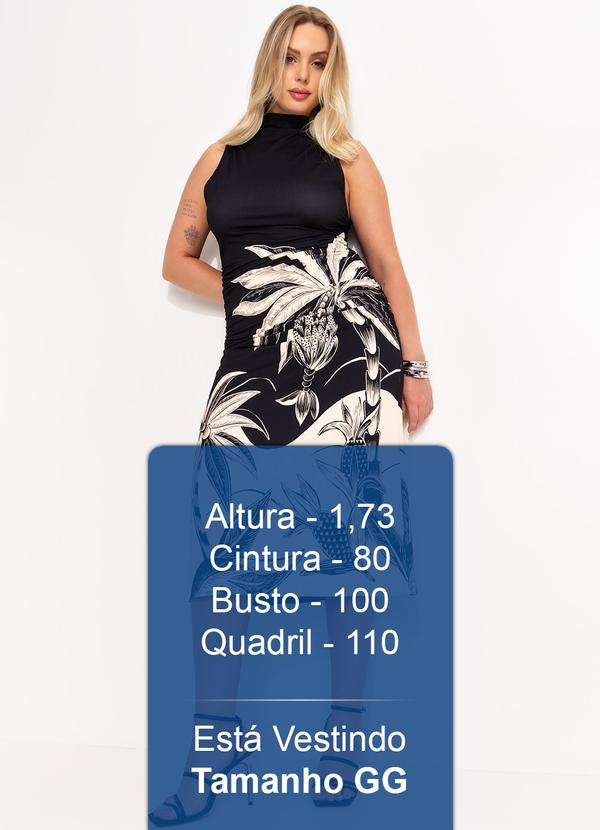 Farm - Vestido Midi Floresta Praiana Preto 11