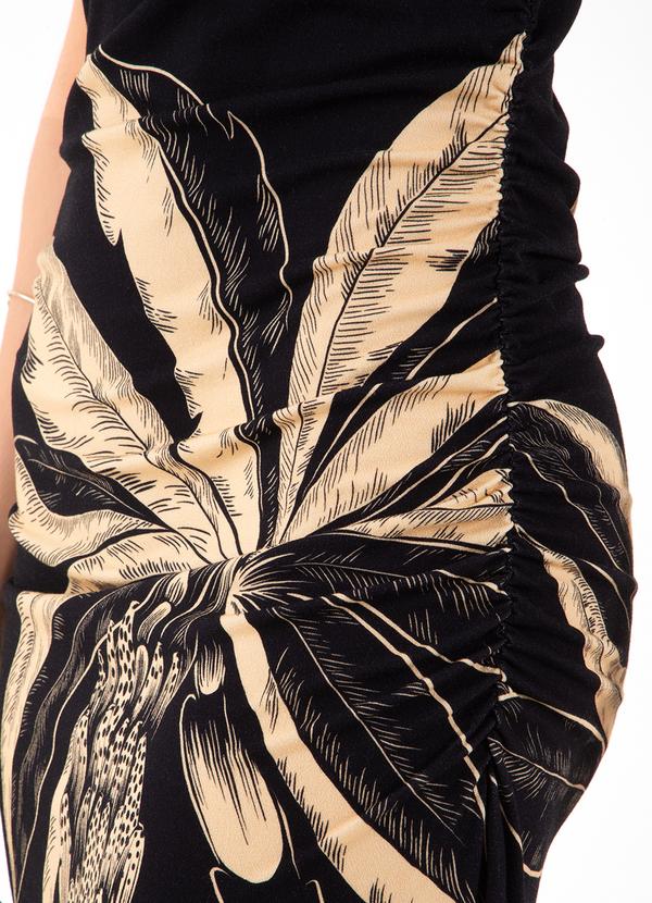 Farm - Vestido Midi Floresta Praiana Preto 4