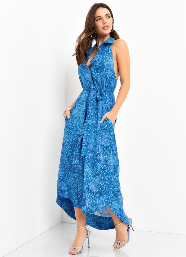 Mob - Vestido Midi Frente Única Estampado