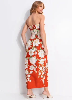 Farm - Vestido Midi Gabrielle Vermelho - FARM