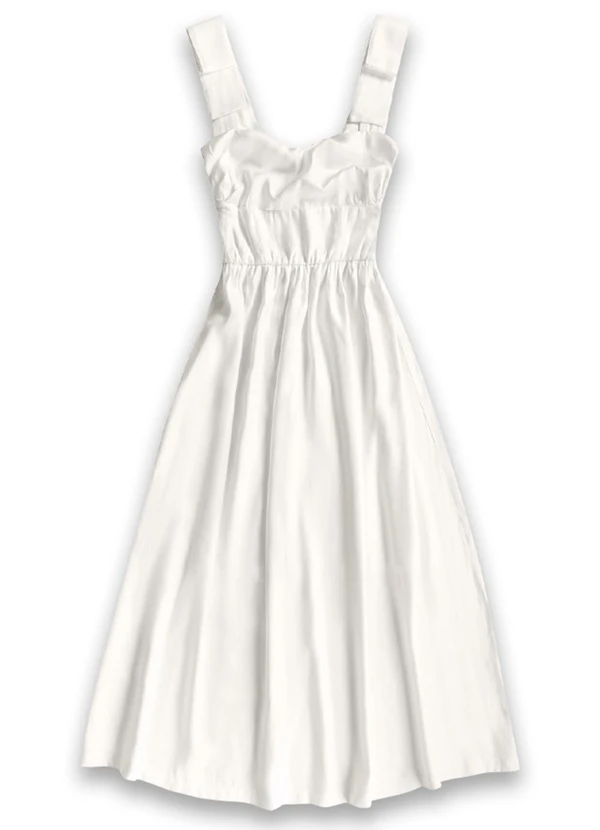 Angel - Vestido Midi Glossy Bege 4