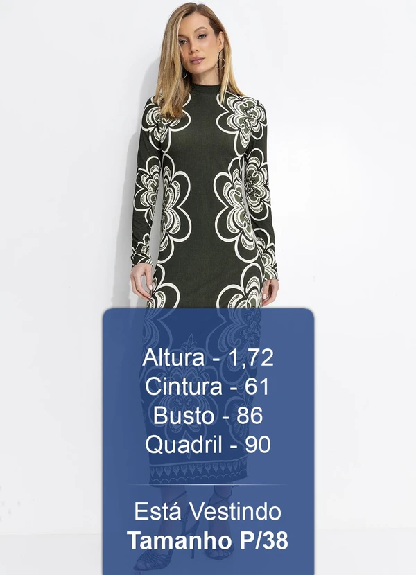 Farm - Vestido Midi Gráfico Místico Verde 5