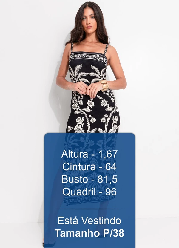 Farm - Vestido Midi Guanacaste Preto 5