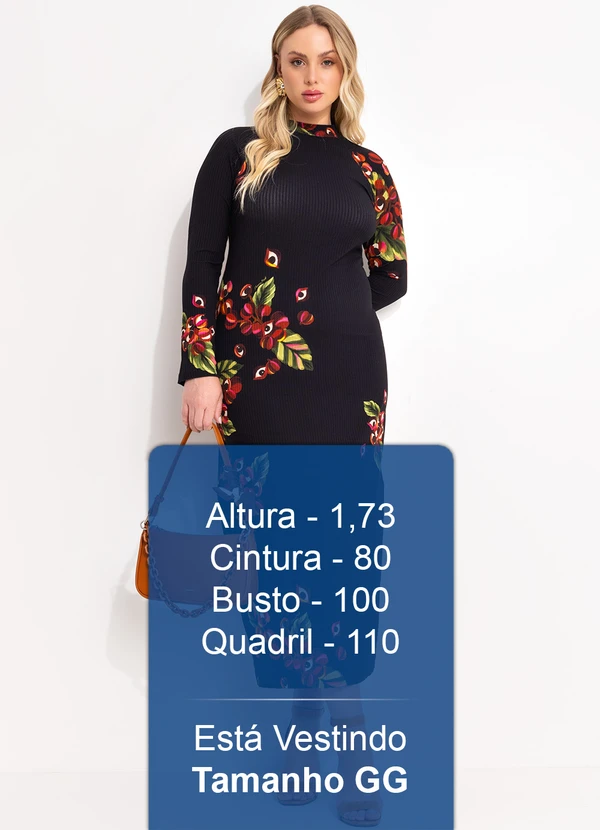 Farm - Vestido Midi Guará Preto 13