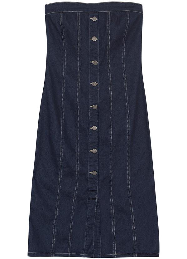 Enfim - Vestido Midi Jeans sem Alça Azul 2