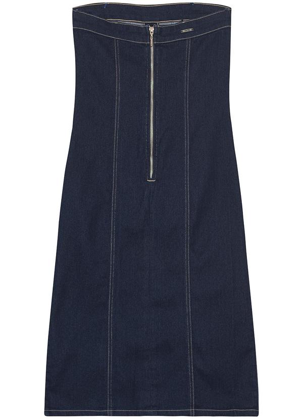 Enfim - Vestido Midi Jeans sem Alça Azul 3