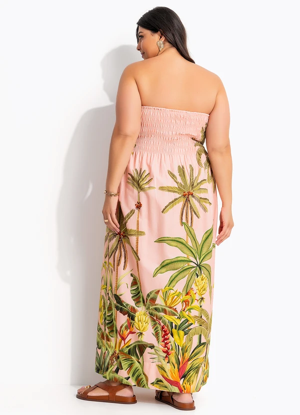 Farm - Vestido Midi Jeri Rosa 8