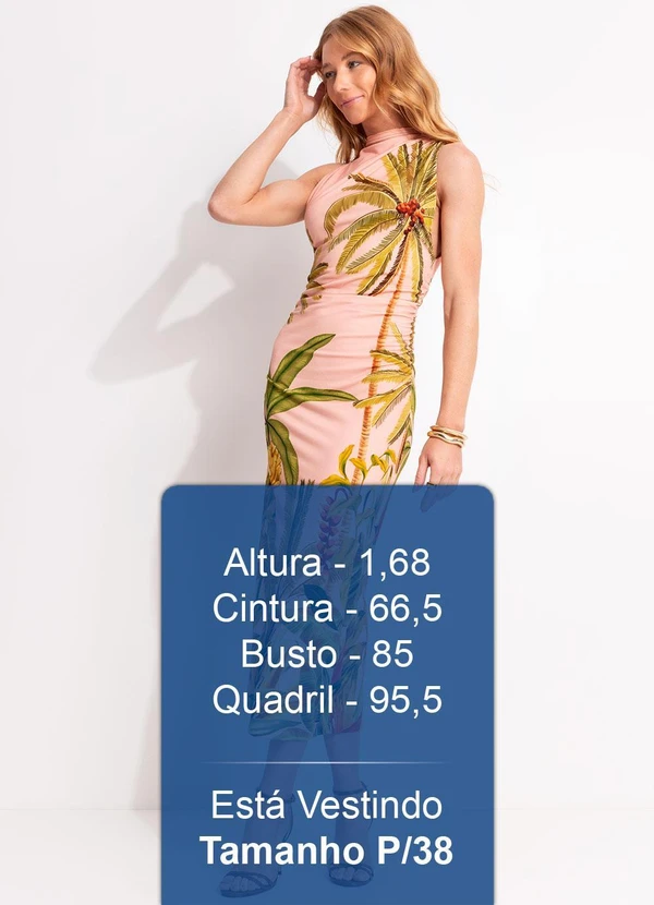 Farm - Vestido Midi Jeri Rosa 6