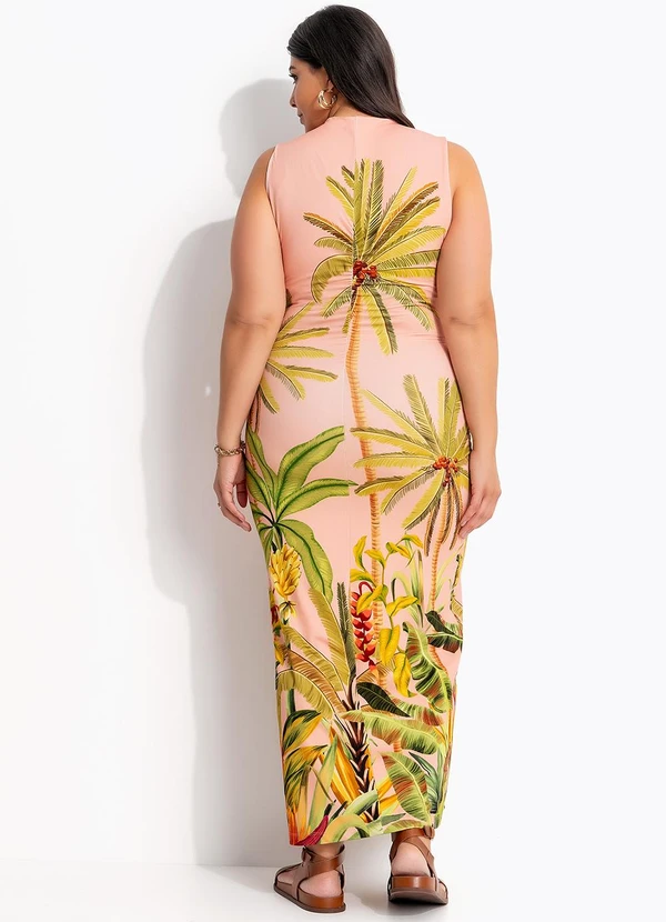 Farm - Vestido Midi Jeri Rosa 8