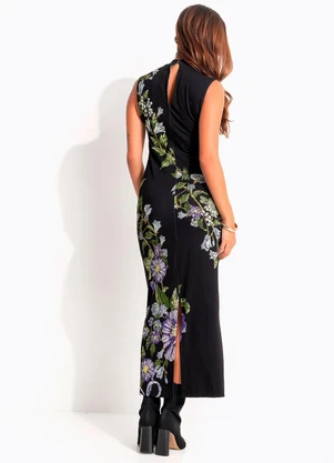 Farm - Vestido Midi Julieta Preto - FARM