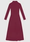 Enfim - Vestido Midi Justo em Malha Preto - variação: Bordô