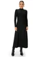 Enfim - Vestido Midi Justo em Malha Preto - variação: Preto