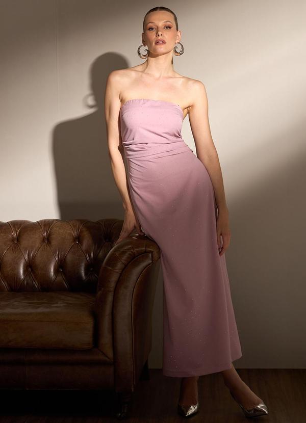 Carlota Costa - Vestido Midi Justo sem Alças Roxo 3