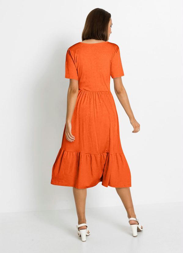 bonprix - Vestido Midi Laranja 3