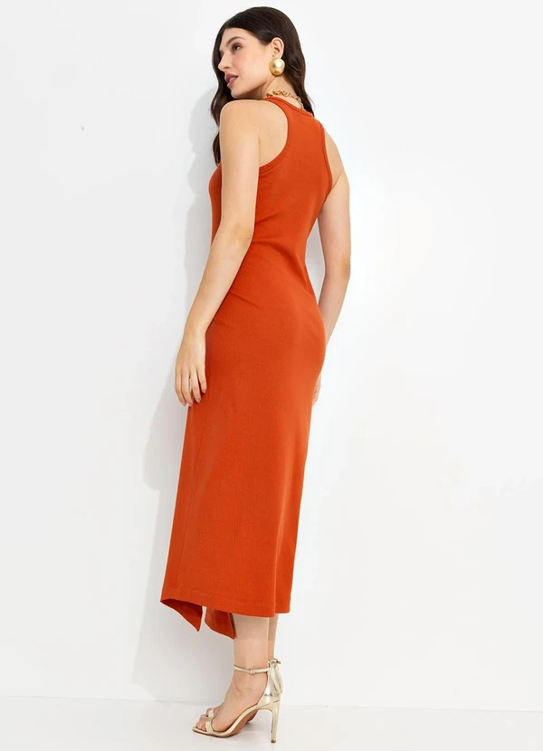 You Premium - Vestido Midi Laranja 2