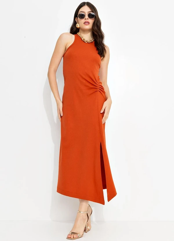 You Premium - Vestido Midi Laranja 3