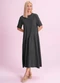 Angel - Vestido Midi Lavado Preto - variação: Preto