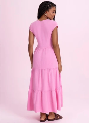 Angel - Vestido Midi Lavado Rosa - ANGEL