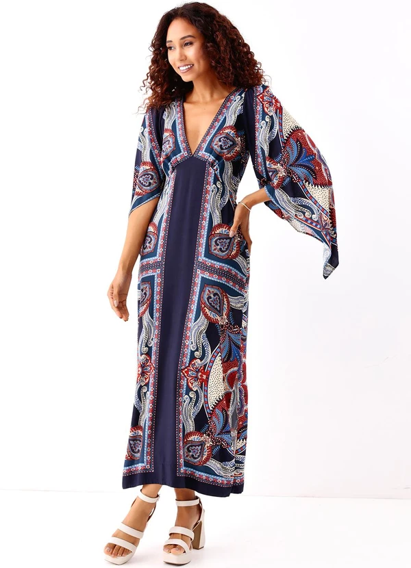 Farm - Vestido Midi Lenço Energia