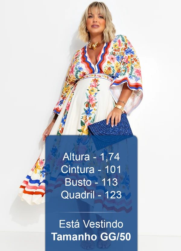 Farm - Vestido Midi Lenço Floraline Off White 13