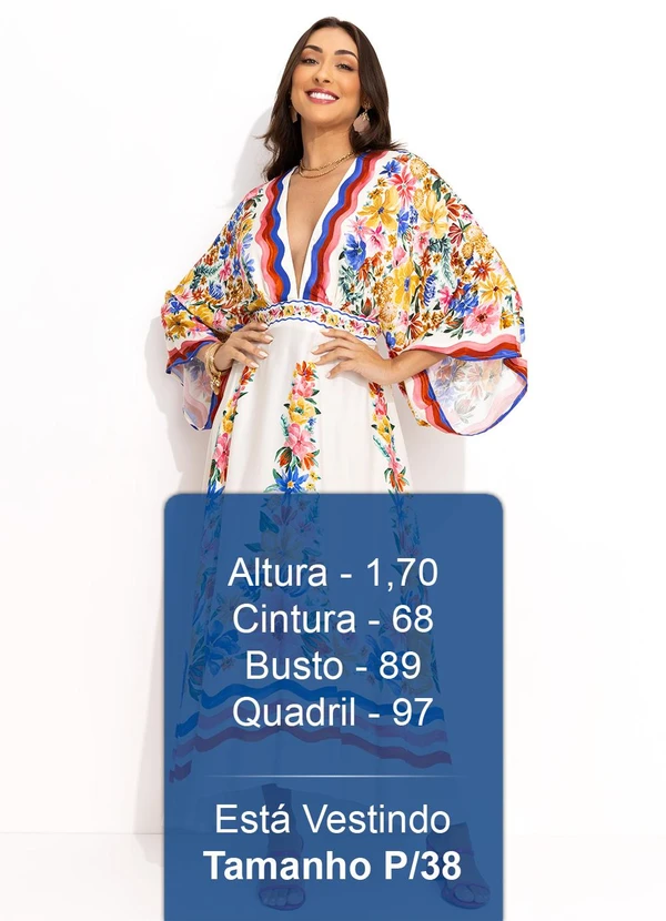 Farm - Vestido Midi Lenço Floraline Off White 5