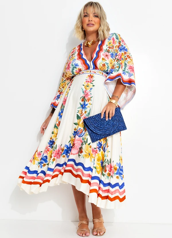 Farm - Vestido Midi Lenço Floraline Off White 9