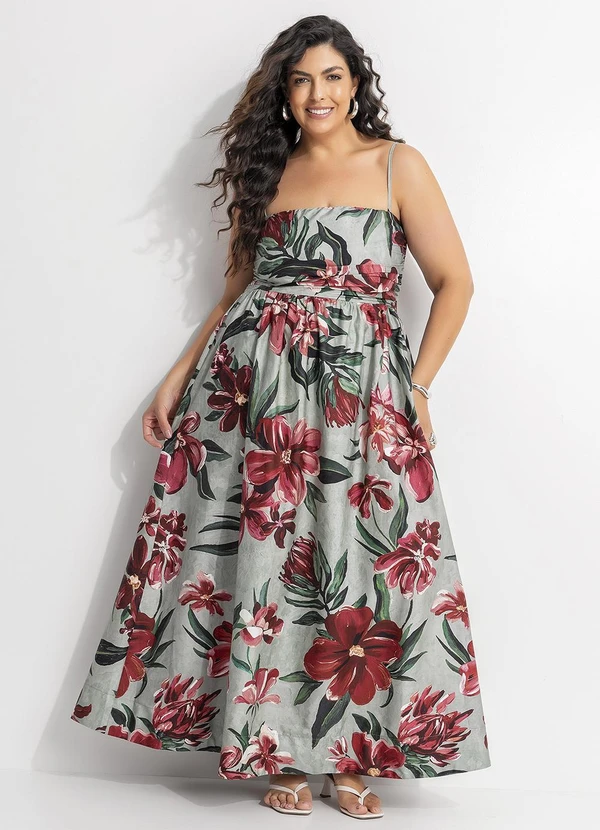 Farm - Vestido Midi Lineia Azul 6