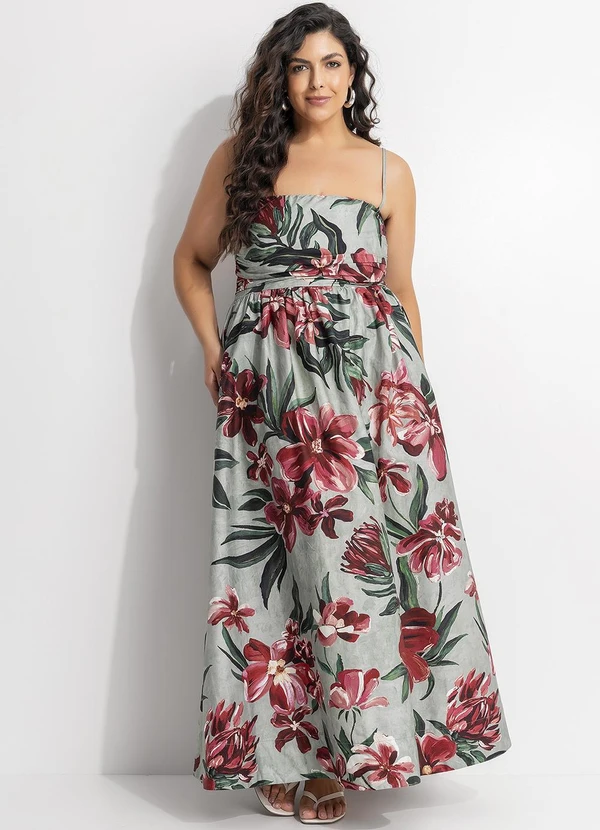 Farm - Vestido Midi Lineia Azul 8