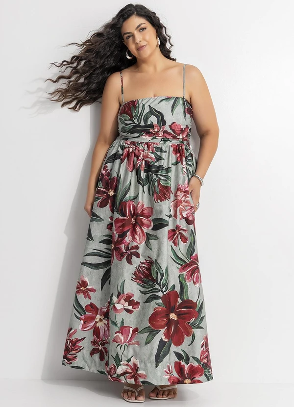 Farm - Vestido Midi Lineia Azul 9