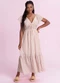 Angel - Vestido Midi Listrado Cotton Touch Laranja - variação: Marrom