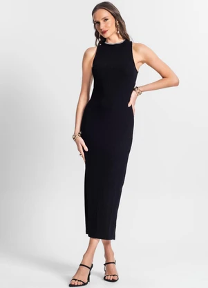 Endless - Vestido Midi Longo Feminino Preto - ENDLESS