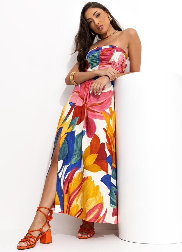 Farm - Vestido Midi Luiza Off White 3