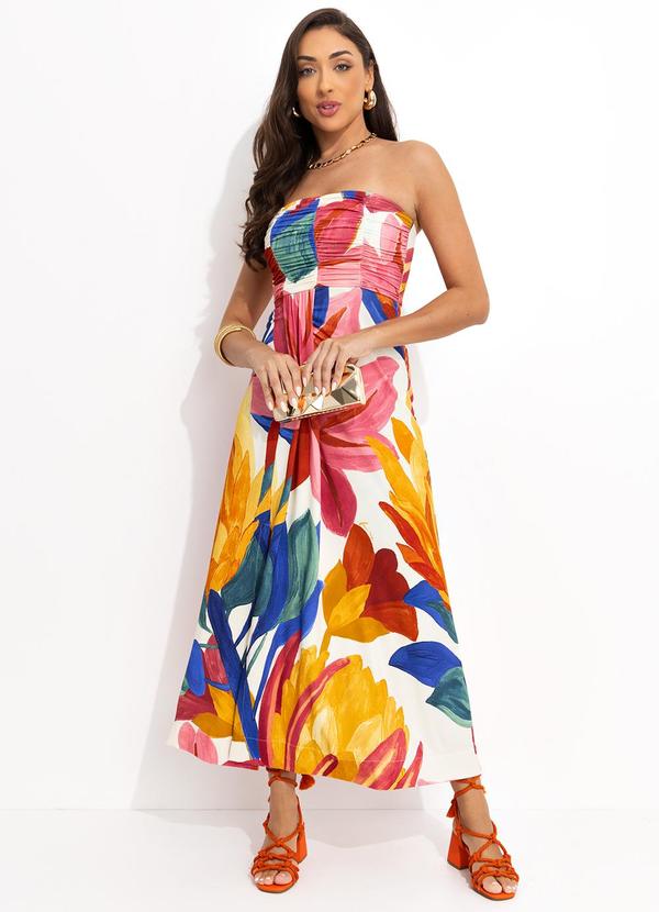 Farm - Vestido Midi Luiza Off White 4