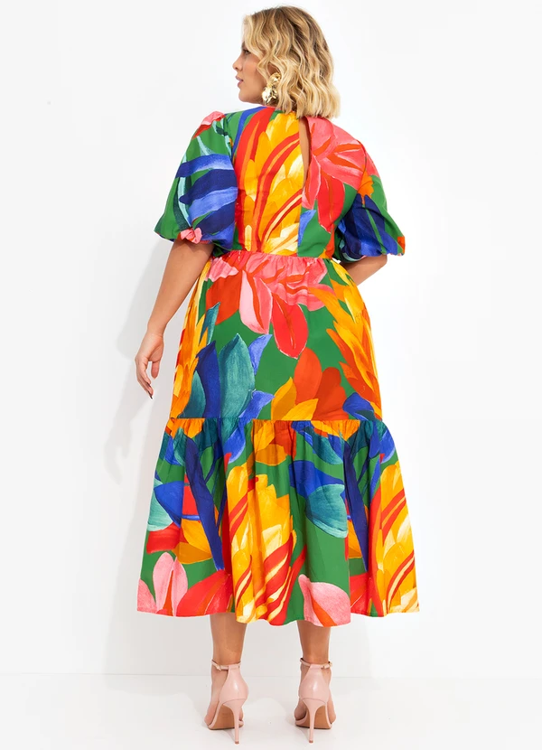 Farm - Vestido Midi Luiza Verde 2