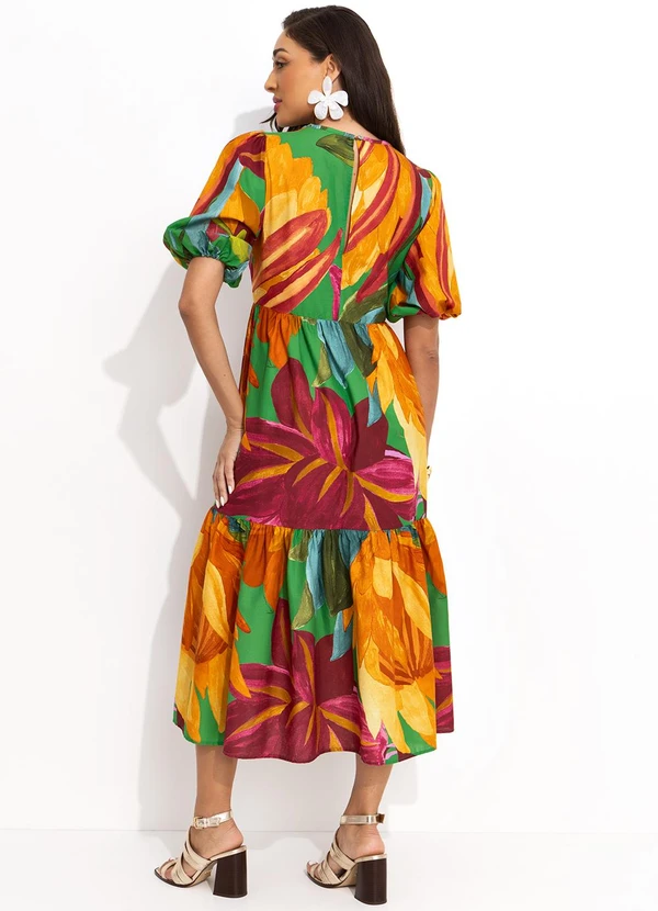 Farm - Vestido Midi Luiza Verde 8