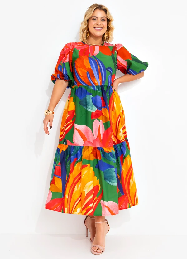 Farm - Vestido Midi Luiza Verde 6