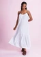 Angel - Vestido Midi Malha Gaze Branco - variação: Branco
