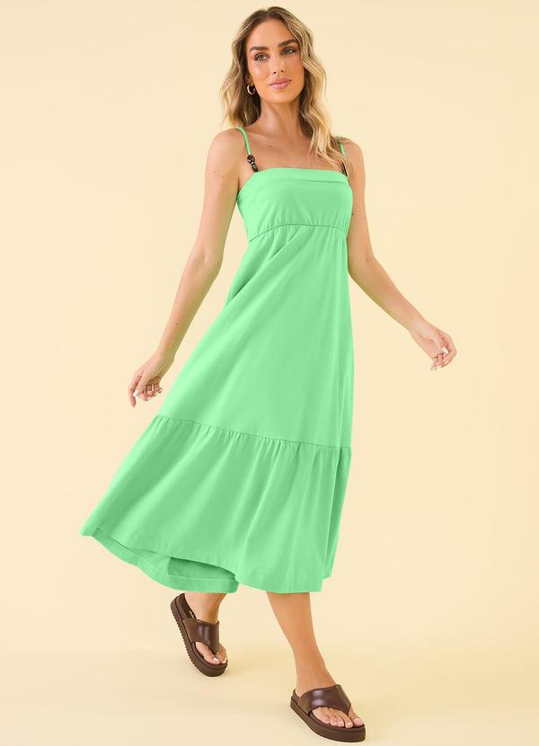 Angel - Vestido Midi Malhão Verde