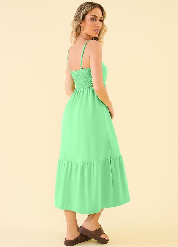 Angel - Vestido Midi Malhão Verde 2