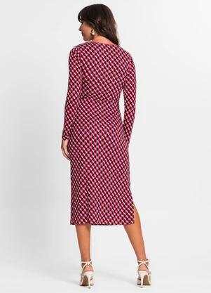 Endless - Vestido Midi Manga Longa Laranja - ENDLESS