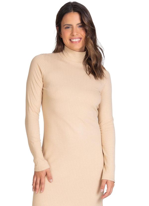 Rovitex - Vestido Midi Manga Longa Marrom 3