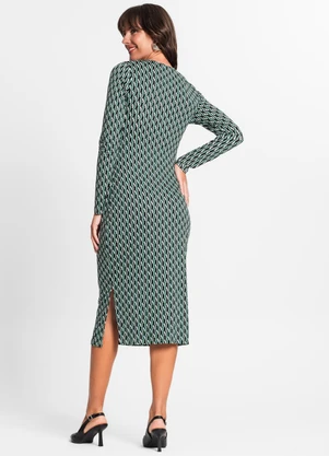 Endless - Vestido Midi Manga Longa Verde - ENDLESS
