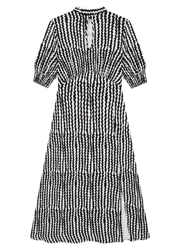 Lunender - Vestido Midi Mangas 3/4 em Preto 4