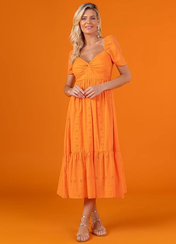 Angel - Vestido Midi Mangas Bufantes LaiseLaranja