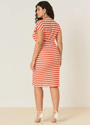 Elegance - Vestido Midi Mangas Morcego e Túnel Branco - ELEGANCE